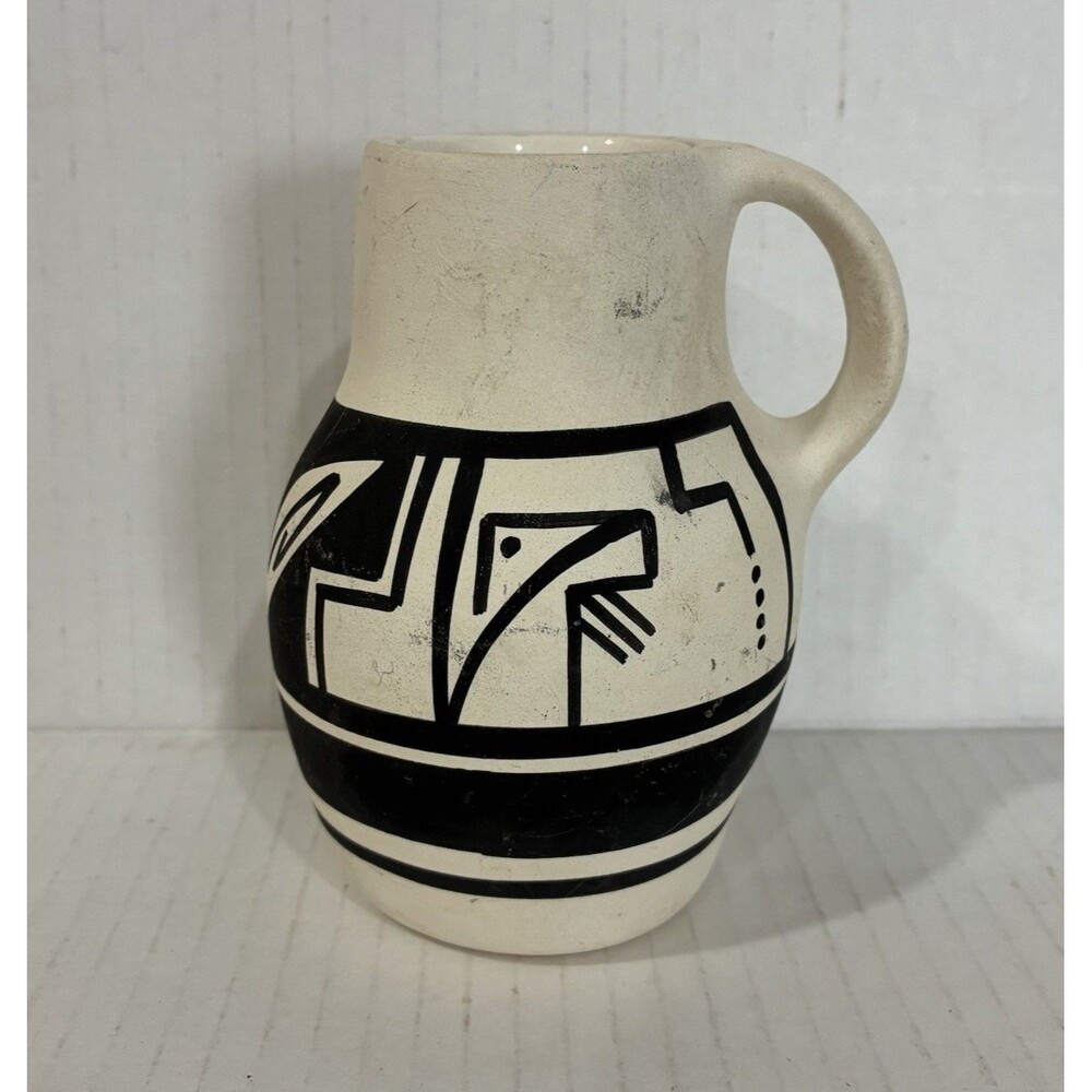 Vintage Ute Mt. Pottery Gina D Baron Small Pitcher Native American Handmade
